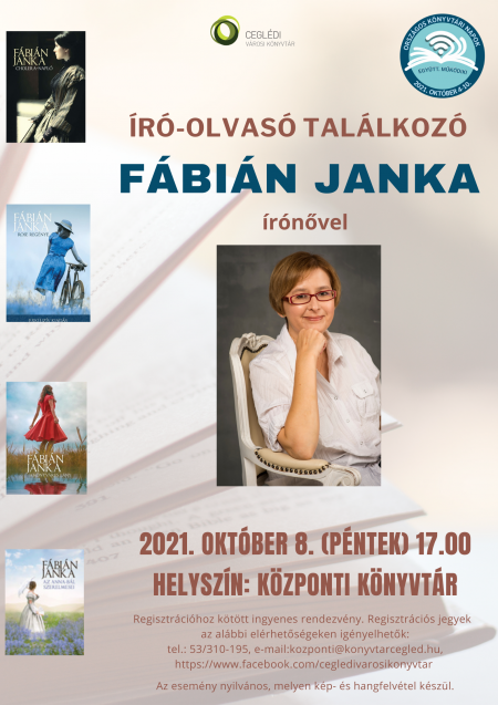 Író-olvasó találkozó Fábián Janka írónővel